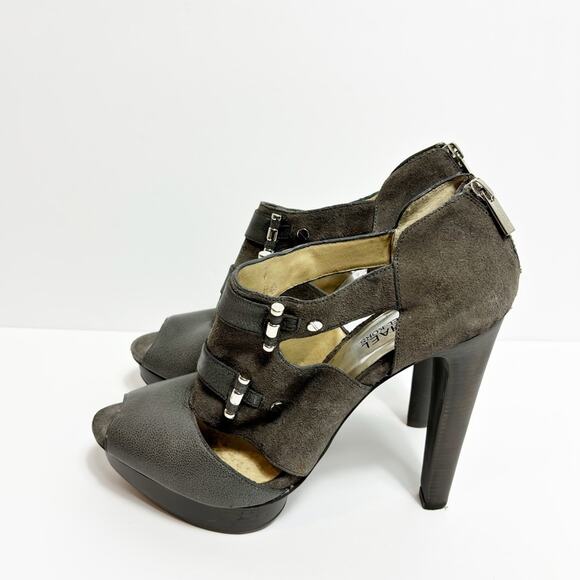 MICHAEL MICHAEL KORS GREY SILVER WOMEN HEELS SIZE 10M - Picture 3 of 5
